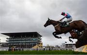 12 March 2020; Simply The Betts, with Gavin Sheehan up, jumps the last on their way to winning the Brown Advisory & Merriebelle Stable Plate Handicap Chase on Day Three of the Cheltenham Racing Festival at Prestbury Park in Cheltenham, England. Photo by David Fitzgerald/Sportsfile