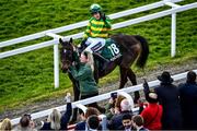 13 March 2020; Barry Geraghty on Saint Roi, celebrates after winning the Randox Health County Handicap Hurdle on Day Four of the Cheltenham Racing Festival at Prestbury Park in Cheltenham, England. Photo by David Fitzgerald/Sportsfile