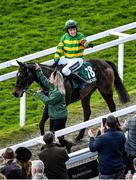 13 March 2020; Barry Geraghty on Saint Roi, celebrates after winning the Randox Health County Handicap Hurdle on Day Four of the Cheltenham Racing Festival at Prestbury Park in Cheltenham, England. Photo by David Fitzgerald/Sportsfile