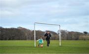 13 March 2020; Gracie and Dominic Hendrick have a kickabout on the public soccer pitches in the Phoenix Park. Following directives from the Irish Government and the Department of Health the majority of the country's sporting associations have suspended all activity until March 29, in an effort to contain the spread of the Coronavirus (COVID-19). Photo by Brendan Moran/Sportsfile