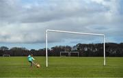13 March 2020; Gracie Hendrick has a kickabout with her father Dominic on the public soccer pitches in the Phoenix Park. Following directives from the Irish Government and the Department of Health the majority of the country's sporting associations have suspended all activity until March 29, in an effort to contain the spread of the Coronavirus (COVID-19). Photo by Brendan Moran/Sportsfile