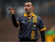 7 March 2020; Referee Darren O'Hare during the EirGrid Ulster GAA Football U20 Championship Final match between Tyrone and Donegal at St Tiernach's Park in Clones, Monaghan. Photo by Oliver McVeigh/Sportsfile