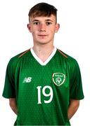 9 November 2018; Fionnan Coyle during a Republic of Ireland U16's portrait session at Hotel Tralee in, Kerry. Photo by Domnick Walsh/Sportsfile