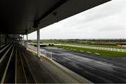14 March 2020; A general view of the empty stands before the start of racing at Navan Racecourse in Navan, Meath. Photo by Matt Browne/Sportsfile