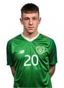 10 November 2018; Ronan McKinley during a Republic of Ireland U17's Portrait Session at Citywest Hotel in Dublin. Photo by Eóin Noonan/Sportsfile