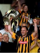 5 May 2002; Andy Comerford, Kilkenny captain, lifts the cup after victory over Cork. Kilkenny v Cork, Allianz National hurling League Final Division 1, Semple Stadium, Thurles, Co. Tipperary. Photo by Damien Eagers/Sportsfile