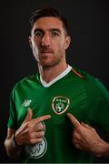 3 September 2018; Stephen Ward during a Republic of Ireland portrait session at their team hotel in Dublin. Photo by Stephen McCarthy/Sportsfile