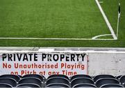 14 March 2020; A general view of Oriel Park, home of Dundalk Football Club. Following directives from the Irish Government and the Department of Health the majority of the country's sporting associations have suspended all activity until March 29, in an effort to contain the spread of the Coronavirus (COVID-19). Photo by Ben McShane/Sportsfile