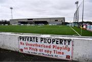 14 March 2020; A general view of Oriel Park, home of Dundalk Football Club. Following directives from the Irish Government and the Department of Health the majority of the country's sporting associations have suspended all activity until March 29, in an effort to contain the spread of the Coronavirus (COVID-19). Photo by Ben McShane/Sportsfile