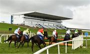 15 March 2020; A view of the field as runners and riders jump last in the first circuit during the Follow Limerick Racecourse On Facebook Hurdle at Limerick Racecourse in Patrickswell, Limerick. Photo by Seb Daly/Sportsfile