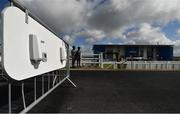 15 March 2020; A view of a hand sanitising dock prior to racing at Limerick Racecourse in Patrickswell, Limerick. Photo by Seb Daly/Sportsfile