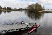 15 March 2020; Ben Smith, left and Eoin O'Toole ahead of a Junior 'A' K1 Training session at Salmon Leap Canoe Club in Leixlip, Co Kildare. Photo by Sam Barnes/Sportsfile