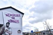 15 March 2020; A general view of of the Newbridge or Nowhere mural outside St Conleth's Park in Newbridge, Kildare, at a time when Kildare should have been playing against Cavan in a Allianz Football League Division 2 Round 6 game. Following directives from the Irish Government and the Department of Health the majority of the country's sporting associations have suspended all activity until March 29, in an effort to contain the spread of the Coronavirus (COVID-19).  Photo by Piaras Ó Mídheach/Sportsfile