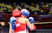 16 March 2020; A general view of empty seats in the arena during the Women's Flyweight 51KG Preliminary round bout between Ellana Pileggi of Switzerland and Svetlana Soluianova of Russia on Day Three of the Road to Tokyo European Boxing Olympic Qualifying Event at Copper Box Arena in Queen Elizabeth Olympic Park, London, England. Photo by Harry Murphy/Sportsfile