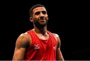 16 March 2020; Galal Yafai of Great Britain following victory and qualification for the Tokyo Olympics after his Men's Flyweight 52KG Preliminary round bout against Rasul Saliev of Russia on Day Three of the Road to Tokyo European Boxing Olympic Qualifying Event at Copper Box Arena in Queen Elizabeth Olympic Park, London, England. Photo by Harry Murphy/Sportsfile