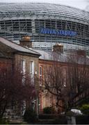 17 March 2020; The Aviva Stadium in Dublin, one of 12 stadiums across Europe due to host UEFA EURO 2020. Following UEFA's meeting to discuss the upcoming tournament amid the on-going global pandemic of Coronavirus (COVID-19), the decision has been taken to postpone the tournament until June 2021. Dublin is scheduled to host three group games and one round 16 game at the Aviva Stadium. Photo by Stephen McCarthy/Sportsfile