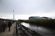 17 March 2020; The Aviva Stadium in Dublin, one of 12 stadiums across Europe due to host UEFA EURO 2020. Following UEFA's meeting to discuss the upcoming tournament amid the on-going global pandemic of Coronavirus (COVID-19), the decision has been taken to postpone the tournament until June 2021. Dublin is scheduled to host three group games and one round 16 game at the Aviva Stadium. Photo by Stephen McCarthy/Sportsfile