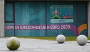 17 March 2020; Football Association of Ireland headquarters in Abbotstown, Dublin. Following UEFA's meeting to discuss the upcoming tournament amid the on-going global pandemic of Coronavirus (COVID-19), the decision has been taken to postpone the tournament until June 2021. Dublin, one of 12 host cities across Europe, is due to host UEFA EURO 2020. The Aviva Stadium is scheduled to host three group games and one round 16 game. Photo by Stephen McCarthy/Sportsfile