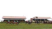 17 March 2020; The runners and riders make their way past the Main Stand during the Wexford Mares Maiden Hurdle at Wexford Racecourse in Carricklawn, Wexford. Photo by Matt Browne/Sportsfile