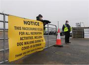 17 March 2020; Race course security Peter and Paul Keane at the Main Gate on the way into Wexford Racecourse in Carricklawn, Wexford. Photo by Matt Browne/Sportsfile