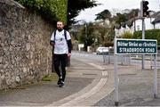 18 March 2020; Glenavon footballer Conan Byrne, formerly of UCD, Sporting Fingal, Shelbourne and St Patrick's Athletic, after leaving Stradbrook Road during his marathon walk in aid of the Irish Cancer Society which took in every SSE Airtricity League of Ireland stadium in the Dublin region and which started off in Tolka Park and finished at the Aviva Stadium. Photo by Sam Barnes/Sportsfile