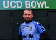 18 March 2020; Glenavon footballer Conan Byrne, formerly of UCD, Sporting Fingal, Shelbourne and St Patrick's Athletic, pictured outside the UCD Bowl during his marathon walk in aid of the Irish Cancer Society which took in every SSE Airtricity League of Ireland stadium in the Dublin region and which started off in Tolka Park and finished at the Aviva Stadium. Photo by Sam Barnes/Sportsfile