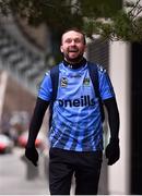 18 March 2020; Glenavon footballer Conan Byrne, formerly of UCD, Sporting Fingal, Shelbourne and St Patrick's Athletic, arrives at the Aviva Stadium during his marathon walk in aid of the Irish Cancer Society which took in every SSE Airtricity League of Ireland stadium in the Dublin region and which started off in Tolka Park and finished at the Aviva Stadium. Photo by Sam Barnes/Sportsfile