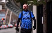 18 March 2020; Glenavon footballer Conan Byrne, formerly of UCD, Sporting Fingal, Shelbourne and St Patrick's Athletic, arrives at the Aviva Stadium during his marathon walk in aid of the Irish Cancer Society which took in every SSE Airtricity League of Ireland stadium in the Dublin region and which started off in Tolka Park and finished at the Aviva Stadium. Photo by Sam Barnes/Sportsfile