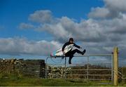 19 March 2020; Professional big wave surfer Ollie O'Flaherty during a training session at Lahinch Beach, Clare. Photo by Eóin Noonan/Sportsfile