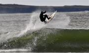 19 March 2020; Professional big wave surfer Ollie O'Flaherty during a training session at Lahinch Beach, Clare. Photo by Eóin Noonan/Sportsfile