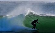 19 March 2020; Professional big wave surfer Ollie O'Flaherty during a training session at Lahinch Beach, Clare. Photo by Eóin Noonan/Sportsfile