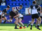 10 March 2020; Yousif Ajina of Terenure College is tackled by Michael Collins of Newbridge College during the Bank of Ireland Leinster Schools Junior Cup Semi-Final match between Terenure College and Newbridge College at Energia Park in Donnybrook, Dublin. Photo by Ramsey Cardy/Sportsfile