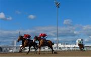 20 March 2020; Reverberation, left, with Gavin Ryan up, on their way to winning the Winter Series Awards Day Saturday 4th April Apprentice Handicap, ahead of Tyrconnell, second from left, with Shane Crosse up, at Dundalk Racecourse in Co Louth. Photo by Sam Barnes/Sportsfile