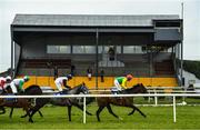 21 March 2020; Stable grooms and officials watch the Pierce Molony Memorial Novice Steeplechase from the stand while maintaining social distancing at Thurles Racecourse in Tipperary. Photo by Matt Browne/Sportsfile