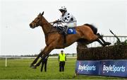 21 March 2020; Well Joey, with Darragh O'Keeffe up, jump the last on their way to winning The Duggan Veterinary Handicap Steeplechase at Thurles Racecourse in Tipperary. Photo by Matt Browne/Sportsfile