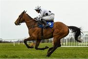 21 March 2020; Well Joey, with Darragh O'Keeffe up, on their way to winning The Duggan Veterinary Handicap Steeplechase after jumping the last at Thurles Racecourse in Tipperary. Photo by Matt Browne/Sportsfile