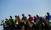 22 March 2020; Runners and riders ahead of the Connolly's RED MILLS Irish EBF Auction Maiden Hurdle at Downpatrick Racecourse in Downpatrick, Down. Photo by Ramsey Cardy/Sportsfile