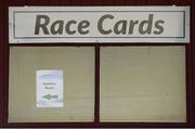 22 March 2020; A view of signage at Downpatrick Racecourse in Downpatrick, Down. Photo by Ramsey Cardy/Sportsfile