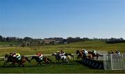 22 March 2020; Runners and riders during the Racing TV Handicap Hurdle at Downpatrick Racecourse in Downpatrick, Down. Photo by Ramsey Cardy/Sportsfile
