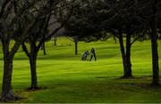 22 March 2020; Member of Craddockstown Golf Club in Kildare, Pat Moloney, enjoys a round of golf while adhering to the guidelines of social distancing set down by the Health Service Executive. Following directives from the Irish Government and the Department of Health the majority of the country's sporting associations have suspended all activity until March 29, in an effort to contain the spread of the Coronavirus (COVID-19) Photo by Brendan Moran/Sportsfile