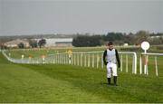 23 March 2020; Jockey Gary Carroll walks the course prior to racing at Naas Racecourse in Naas, Co Kildare. Photo by Seb Daly/Sportsfile