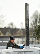 23 March 2020; Racecourse steward Tom Morgan studies the form prior to racing at Naas Racecourse in Naas, Co Kildare. Photo by Seb Daly/Sportsfile