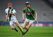 18 January 2020; Mike Millerick of Fr O'Neills in action against Tommy Walsh of Tullaroan during the AIB GAA Hurling All-Ireland Intermediate Club Championship Final between Fr. O’Neill's and Tullaroan at Croke Park in Dublin. Photo by Piaras Ó Mídheach/Sportsfile