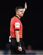 6 March 2020;  Referee Alan Carey during the SSE Airtricity League First Division match between Cabinteely and Shamrock Rovers II at Stradbrook Road in Blackrock, Dublin. Photo by Piaras Ó Mídheach/Sportsfile