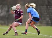 23 February 2020; Lynsey Noone of Galway in action against Carla Rowe of Dublin during the 2020 Lidl Ladies National Football League Division 1 Round 4 match between Dublin and Galway at Parnell Park in Dublin. Photo by Piaras Ó Mídheach/Sportsfile