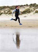 24 March 2020; Reigning Irish 200m track & field champion Phil Healy during a training session at Ballinesker Beach in Wexford. Photo by Sam Barnes/Sportsfile
