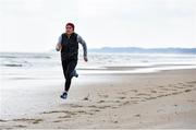 24 March 2020; Reigning Irish 200m track & field champion Phil Healy during a training session at Ballinesker Beach in Wexford. Photo by Sam Barnes/Sportsfile