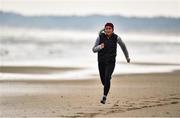 24 March 2020; Reigning Irish 200m track & field champion Phil Healy during a training session at Ballinesker Beach in Wexford. Photo by Sam Barnes/Sportsfile