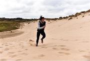 24 March 2020; Reigning Irish 200m track & field champion Phil Healy during a training session at Ballinesker Beach in Wexford. Photo by Sam Barnes/Sportsfile