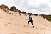 24 March 2020; Reigning Irish 200m track & field champion Phil Healy during a training session at Ballinesker Beach in Wexford. Photo by Sam Barnes/Sportsfile